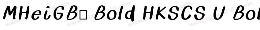 MHeiGB5 Bold HKSCS U Bold字体转换